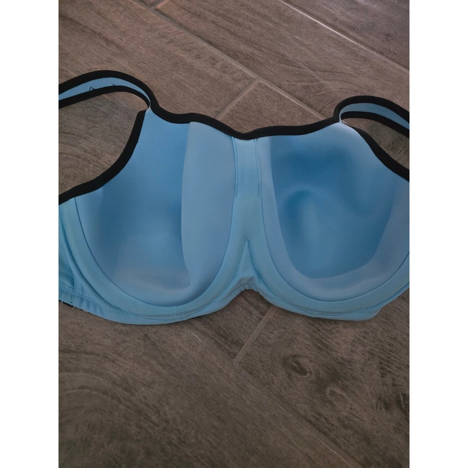 Sujetador deportivo Panache Sport 40DD alto impacto con aros estampado abstracto gimnasio tinta salpicadura Foto 4 de 4