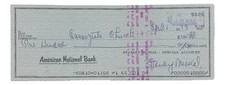 Stan Musial St. Louis Cardinals Signed  Bank Check #5506 BAS