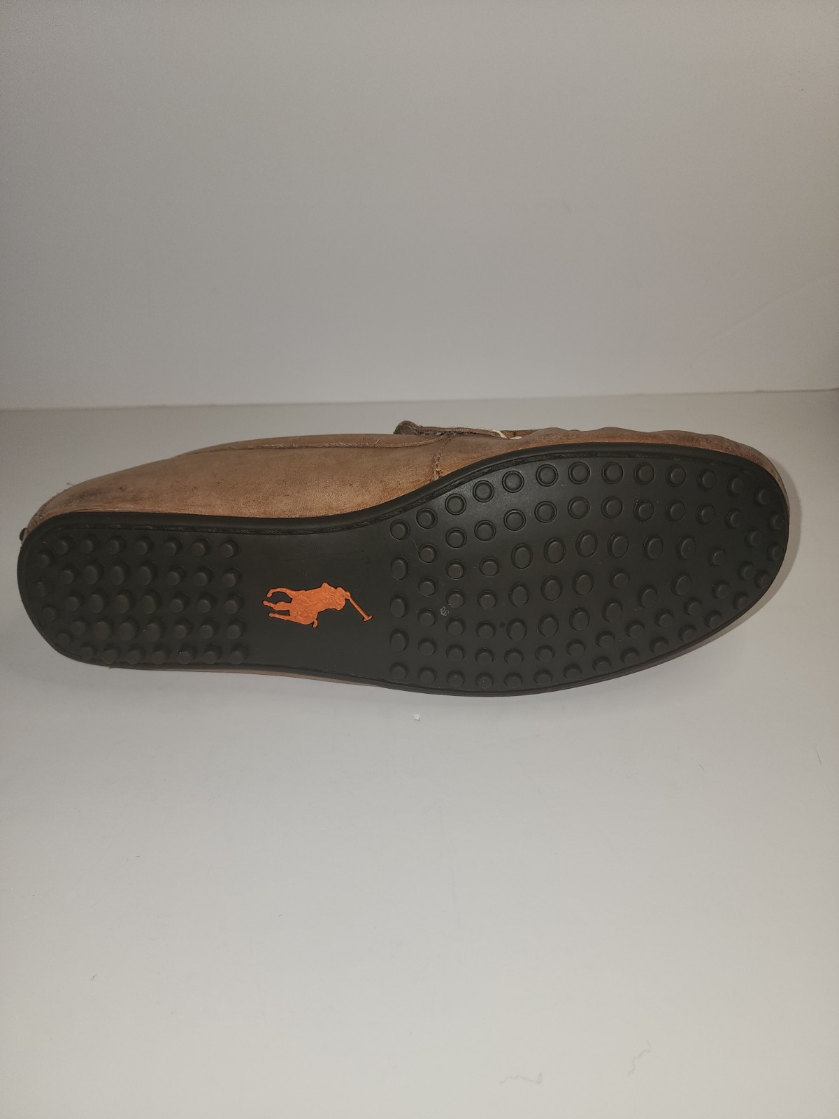 Polo by Ralph Lauren Woodley tan brown leather driving mocs mens 9.5 D thumbnail 5