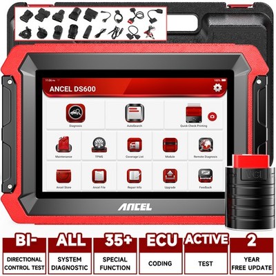 ANCEL DS600 Active Test OBD2 Scanner Bidirectional Diagnostic Tool ECU Coding