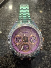 Guess Reveal Iridescent Ladies Trend DamenUhr GW0302L3*mit Box*Edelstahl*Glitzer