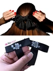 Diamanté Black Small Ribbon Bow Tie Hair Fashion Accessory EM4 BK By Tia Knight