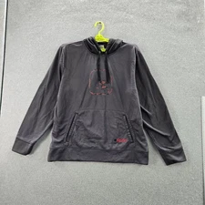 AND1 Men Hoodie L Gray Logo Front Embroidery Basketball Graphic