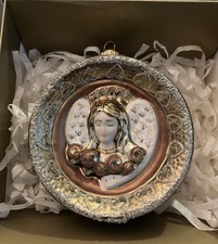 Hallmark ANGEL BALL Blown Glass Handcrafted Heritage Collection Ornate Gold Box