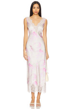 LoveShackFancy Serene Lace Trim Midi Dress Size:M $595 NWT