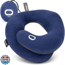 BCOZZY Travel Neck Pillow for Airplane – Patented Double Support 