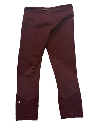 Leggings cortos Lululemon Pace Rival 22" púrpura rojo para mujer talla 6 - Imagen 2 de 4