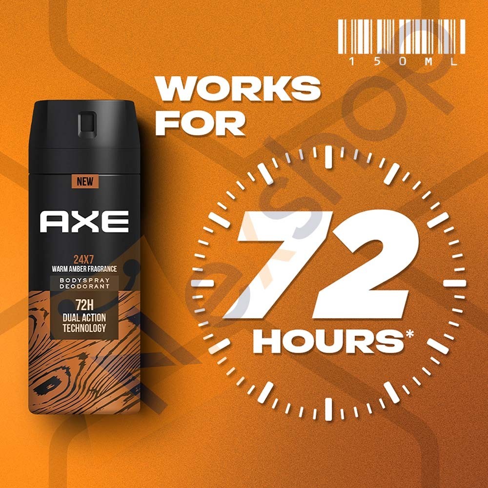 AXE 72-Hour Fresh Deodorant Body Spray Fragrance for Men 150ml - 1 / 3 / 6 Pack
