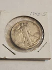 1943-S Walking Liberty Half Dollar, 90% Silver, USA 50c, San Francisco Mint