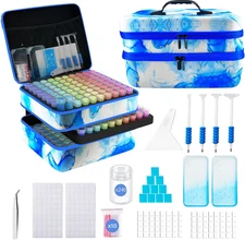 Susentak Diamond Art Storage Containers with Dot Drill Tools,240 Slots Bead Orga