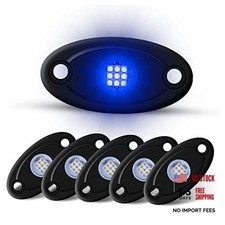 6Pods LED Rock Lights Neon Underglow Lights for Car Trucks ATV UTV SUV Blue
