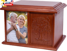 Companion Urn for Two Adults Tree of Life Design Photo Display Box for Human Ash
