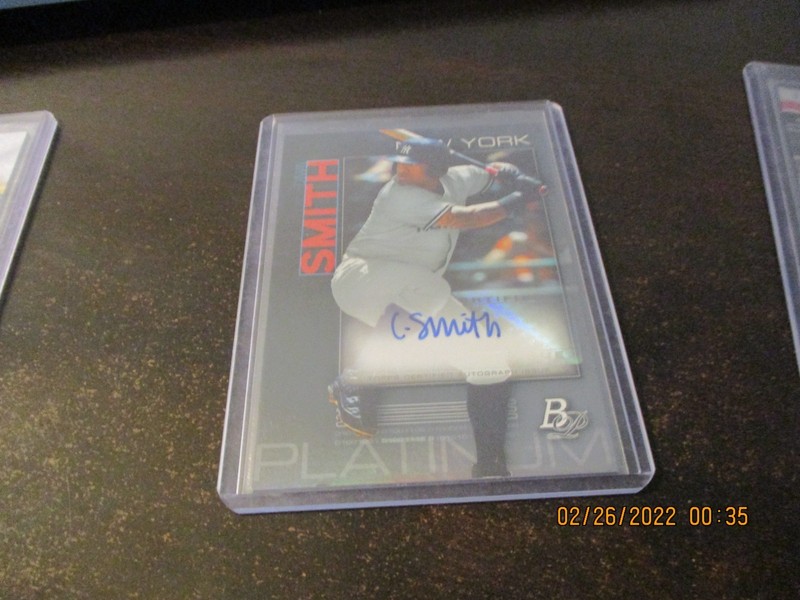 canaan smith rookie auto 2020 bowman platinum