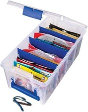 Fishing organizer half satchel storage box with dividers for lures and tackle