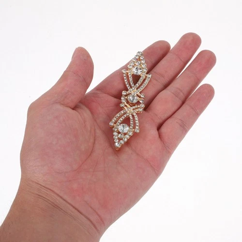 6 paia fermagli mantello strass vintage ganci e occhielli cuciti artigianato abbigliamento - Foto 7 di 18