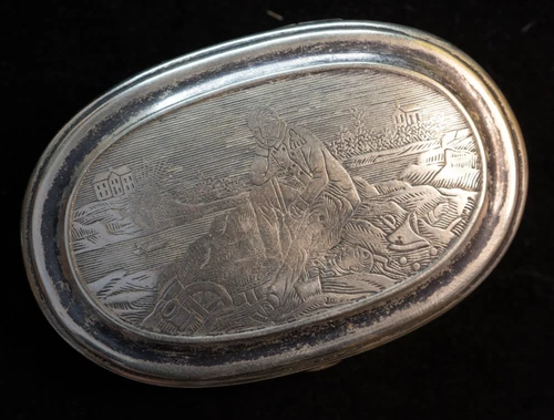 Rare 1860 American Civil War Snuff Box C. Parker Pat. Jan 24, 1860 - Beautiful!