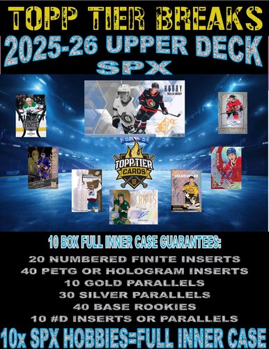 PHILADELPHIA FLYERS 2025/26 PONT SUPÉRIEUR SPx HOCKEY BOÎTIER INTÉRIEUR COMPLET BREAK 6457