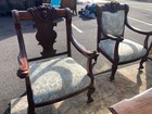 Antique Carved Cherub Face Arm Chairs Karpen Of Chicago 4 Pc — photo 8