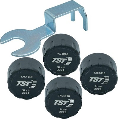 Tire Pressure Monitoring System 4 Cap Sensors Metal Rubber Valve TST 507 Stems