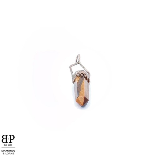 Tigers Eye Pendant Crystal Point Pendant