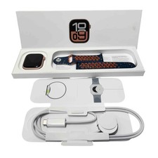 Apple Watch Series 10 GPS Cellular MWWY3LW/A 42mm Gold Aluminum Case Blue Band