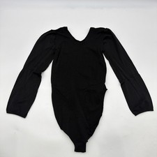 Bodysuits Long Sleeve For Women XS Black Solid . 48748
