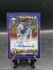 2024 Topps Chrome Anthony Veneziano Rookie On Card Auto Autograph Purple /299