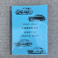Chrysler Parts Book 1936 1937 1938 1939 1940 1941 1942 Master Parts List Catalog
