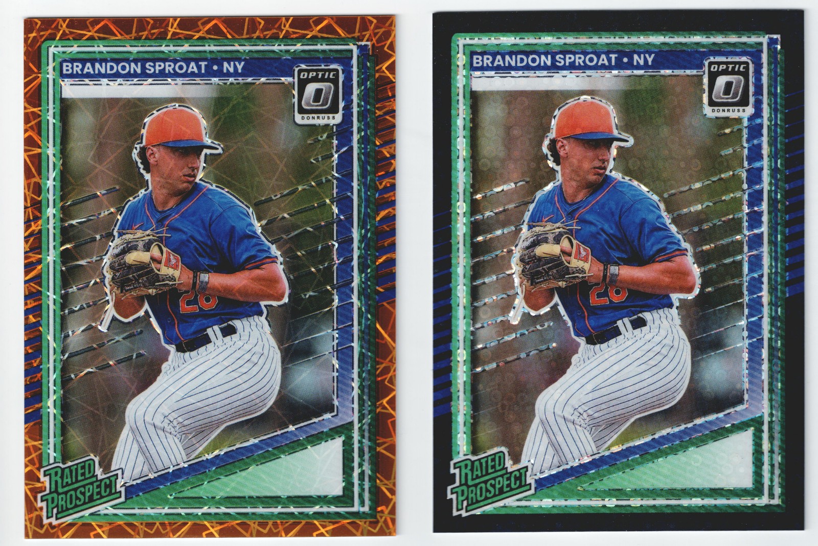 LOT OF 2 2025 Donruss Optic Brandon Sproat Black Circles Orange Velocity #119