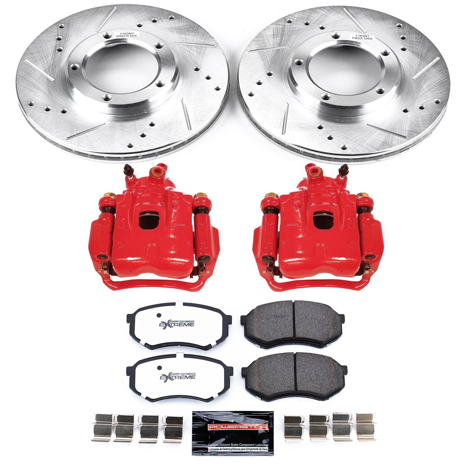 Power Stop KC1232-36 Z36 Extreme Performance Truck And Tow 1-Click Brake Kit w/C