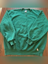 Russell Athletic Mens Green Vintage 90s Sweatshirt Made In USA Crewneck Size XL