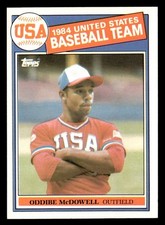 Oddibe McDowell 1985 Topps Rookie Card #400 USA. rookie card picture