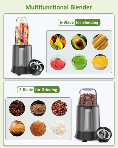 Smoothie Blender, 1300 W Upgraded Compact Personal Blender for Shakes and Smo... - Picture 4 of 8