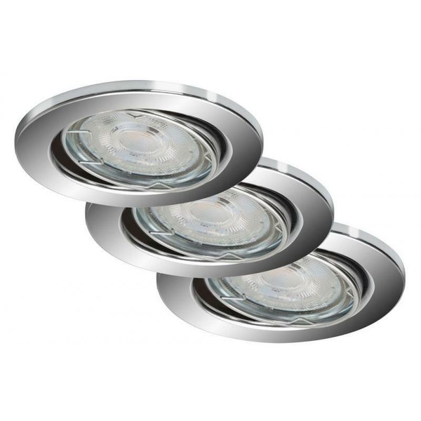 Briloner Led Einbauleuchten Chrom 3Er-Set 3Xgu10/5W Einbauspot Deckenspot-image
