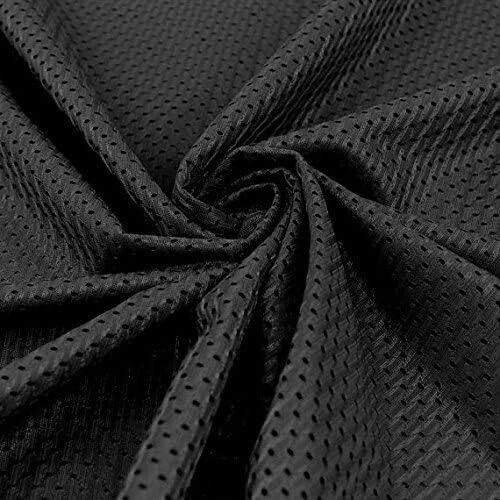 FabricLA 100% Polyester Football Mesh Fabric - 58/60" Inches Wide - Black - Picture 1 of 4