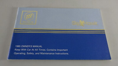 Owner's Manual / Handbook Buick Skyhawk Stand 1985