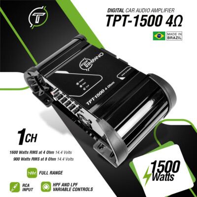Timpano TPT-1500 4 Ohm Brazilian Amplifier 1600W RMS Car Audio