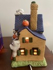 Pumpkin Time Mania Manor/Ghosts Halloween Lighted House Porcelain — photo 2