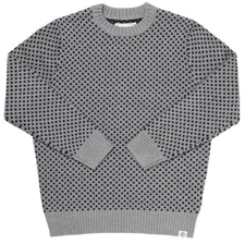 Long Wharf Supply Co. Edgartown SeaWell Crew Sweater Grey / Navy Men's L