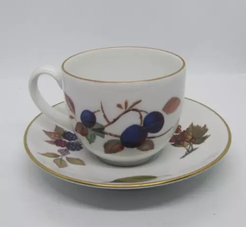 Royal Worcester Evesham Gold England Cup & Saucer Set
