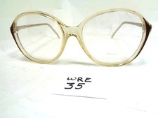Nos Vtg NOUVEAU EYEWEAR Sun or Eyeglasses 105 WO-2 Crystal Brown Italy WRE-35