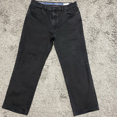 Hiltl Jeans Mens 34/35x28 Black Vintage Wash The Ultimate Trouser