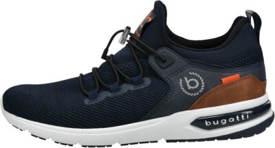 bugatti Herren Memory Foam im Sportlichen Design Slip On Sneaker Dunkelblau NEU