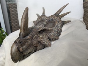 Stegosaurus Triceratops Head Statue Dinosaur Jurassic Collector Sculpture | eBay