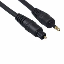 KNTK 6' Toslink to Mini Audio Cable 5.0mm to 3.5mm S/PDIF Digital Fiber Optical