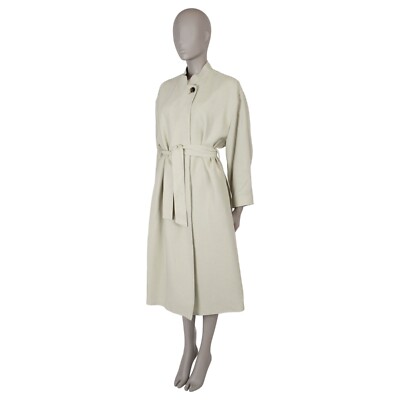 70882 auth LORO PIANA Wild Sage linen 2024 EDVIN BELTED Coat