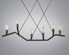 Modern Linear Suspension Ceiling Chandelier T...