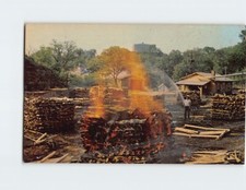 Postcard Making Charcoal At Jack Daniel's Distillery in Lynchburg Tennessee