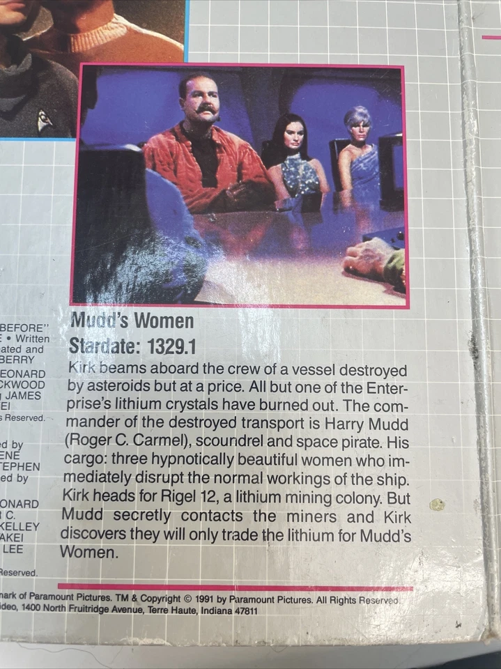 Star Trek Collector's Edition Where No Man Has Gone Before Mudd's Women VHS 1991 - Image 4 of 4
