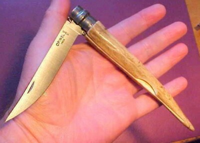 NEW CUSTOM FRENCH OPINEL No 10 SLIM STAINLESS BLADE POCKET KNIFE STAG HANDLE